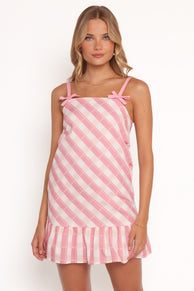 Ulyssa Mini Dress - Pink Check