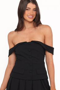 Varley Off Shoulder Mini Dress - Black