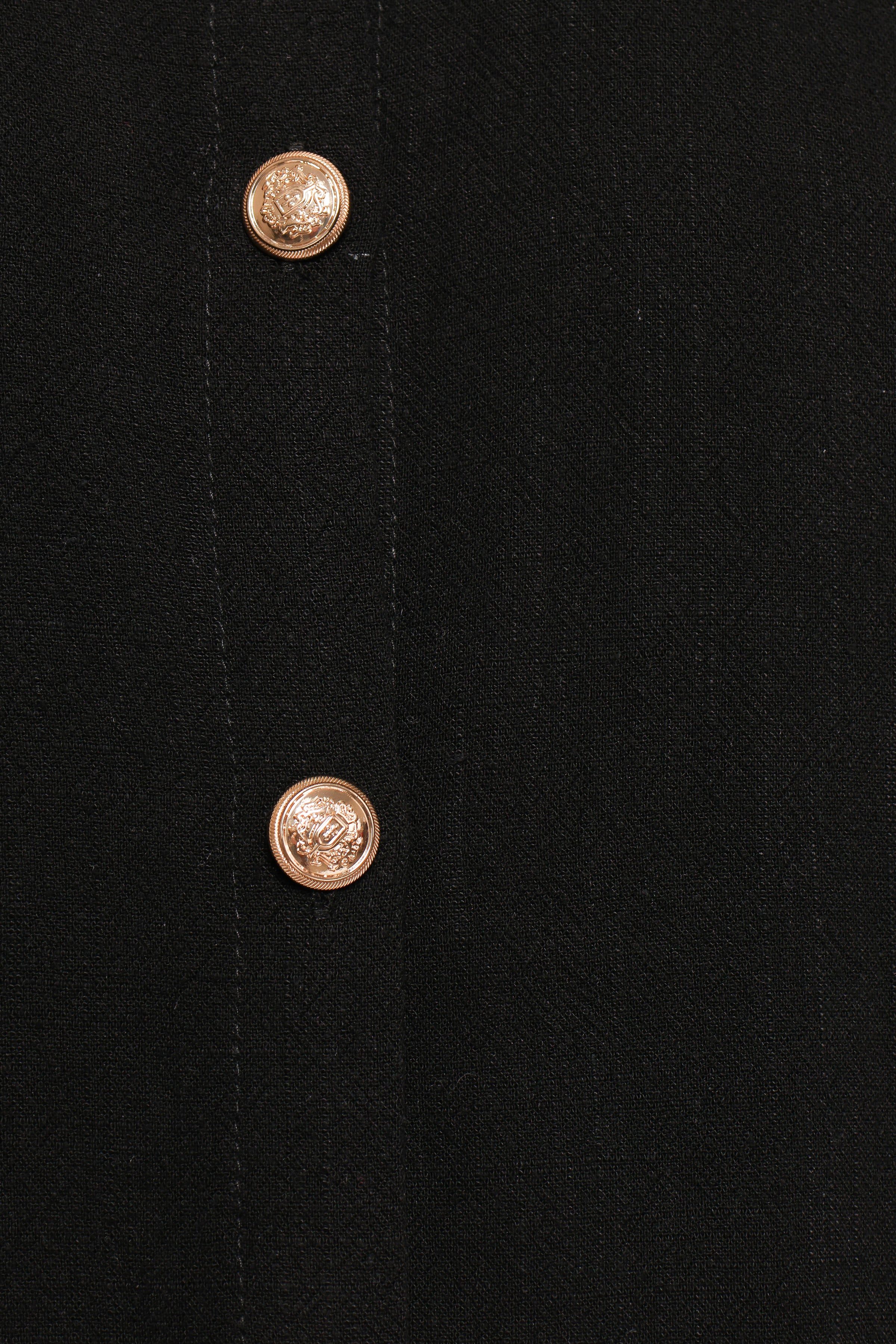 Velvette Mini Button Down Dress - Black