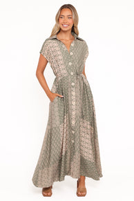 Verlina Maxi Dress - Patchwork Print