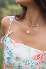 Viola Necklace Set - Pearl/Gold