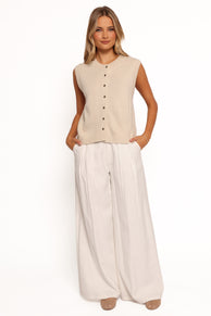Weston Knit Vest - Cream
