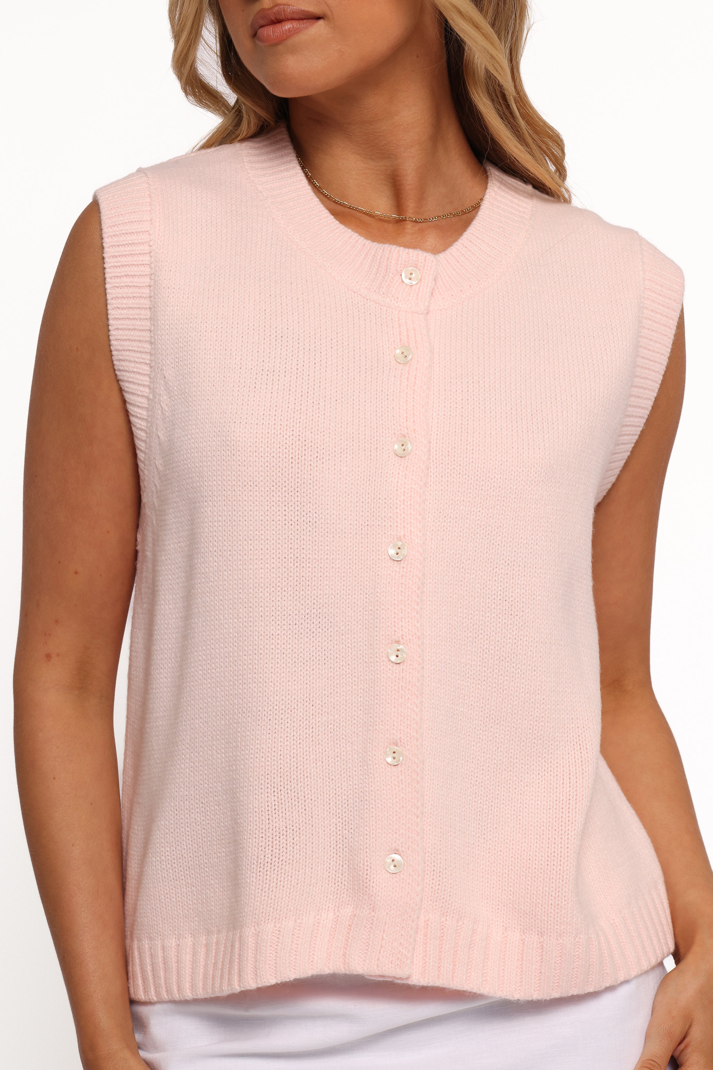 Weston Knit Vest - Pink