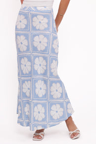 Willow Maxi Skirt - Blue Floral