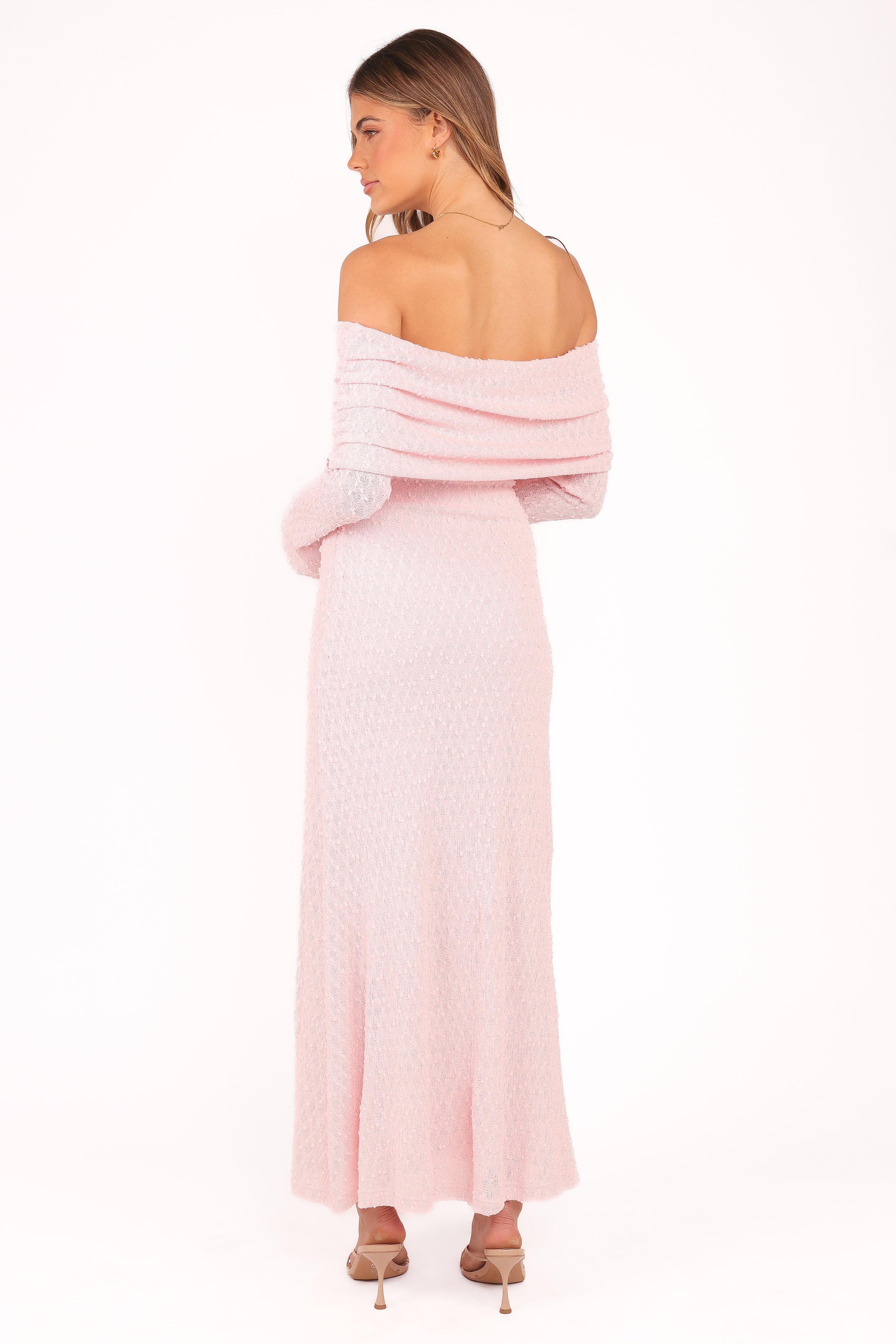 Wilma Off Shoulder Dress - Pink