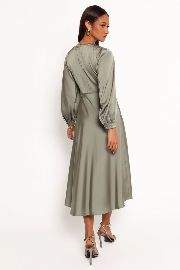 Windsor Long Sleeve Maxi Dress - Olive