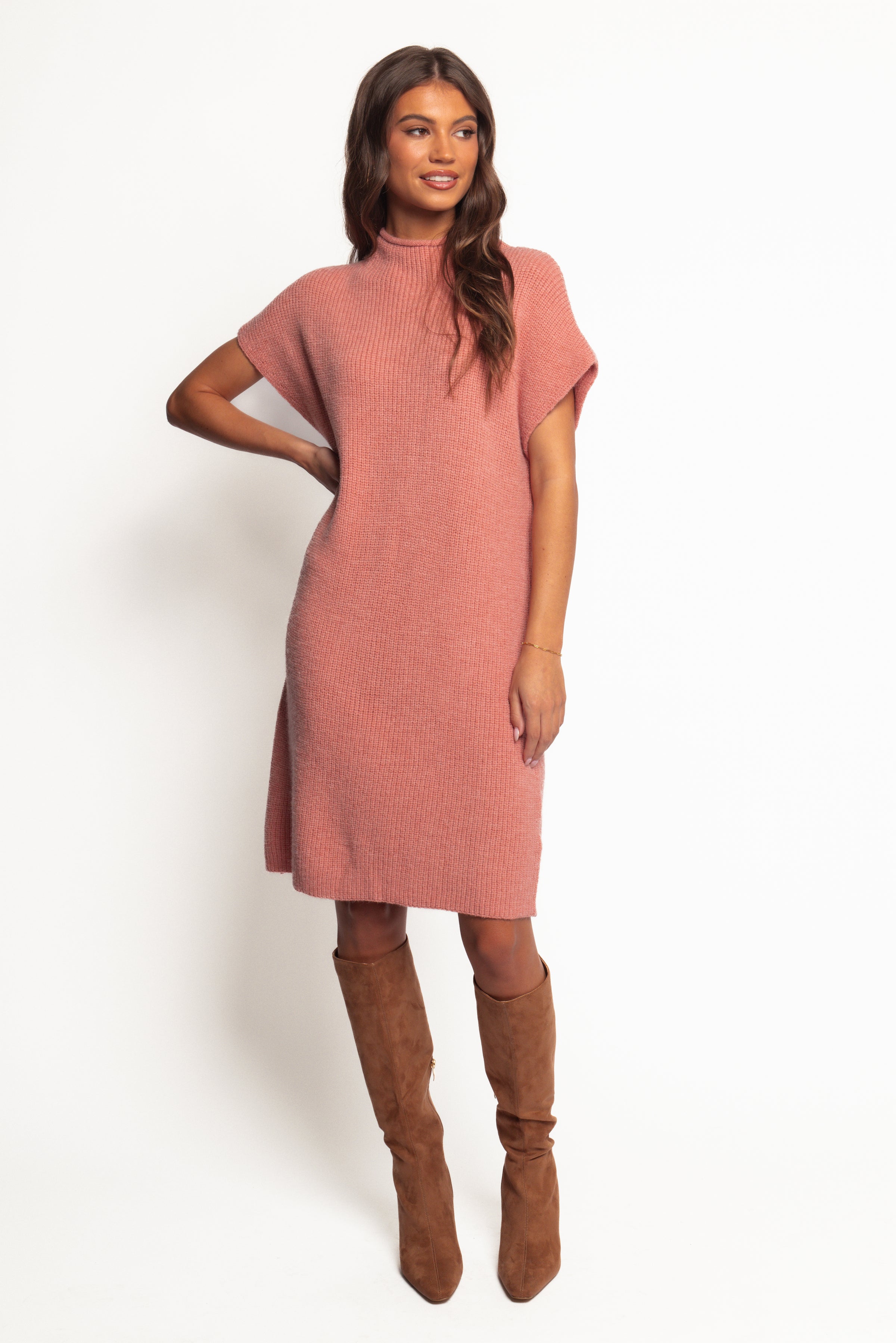 Wright Knit Mini Dress - Pink