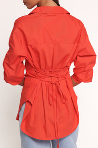 Yacra Tie Shirt - Red