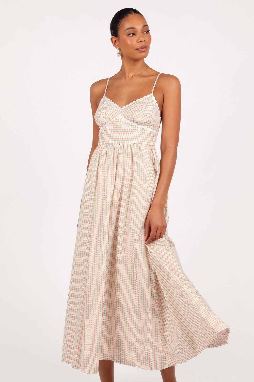 Collective Dress - Yasmin Midi Dress - Wave Stripe third image