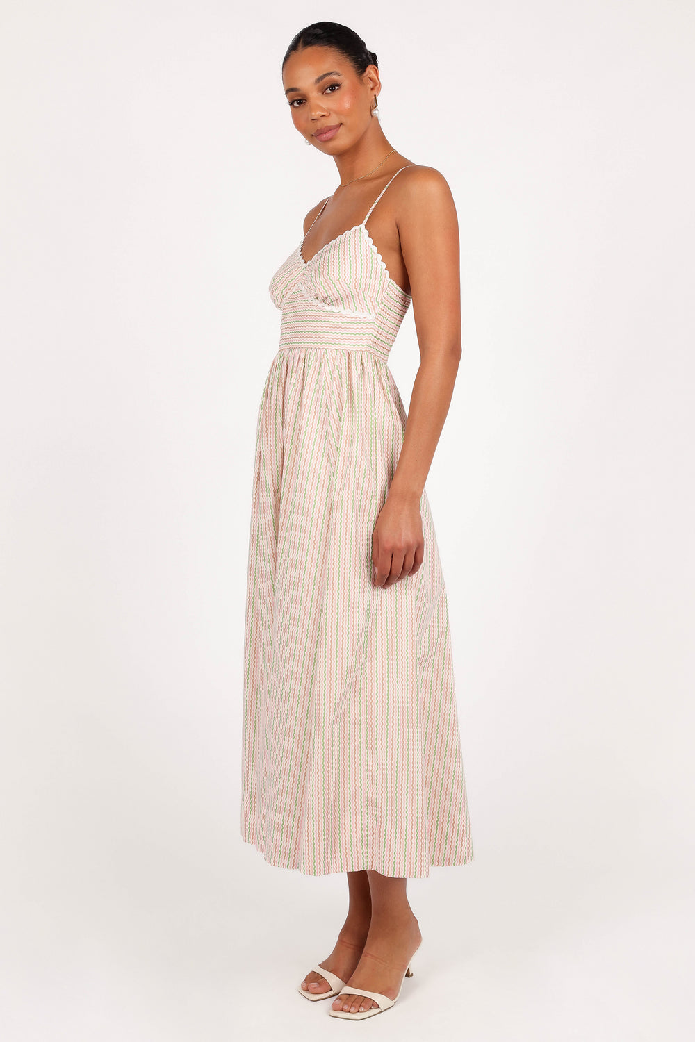 Collective Dress - Yasmin Midi Dress - Wave Stripe fourth image