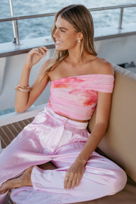 Zachary One Shoulder Top - Pink