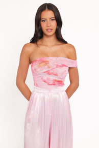 Zachary One Shoulder Top - Pink