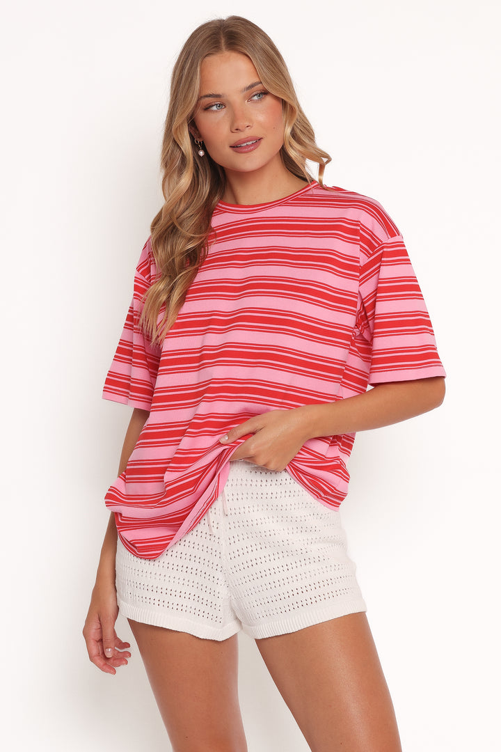 Collective Dress - Zestora Tee - Pink Red third image