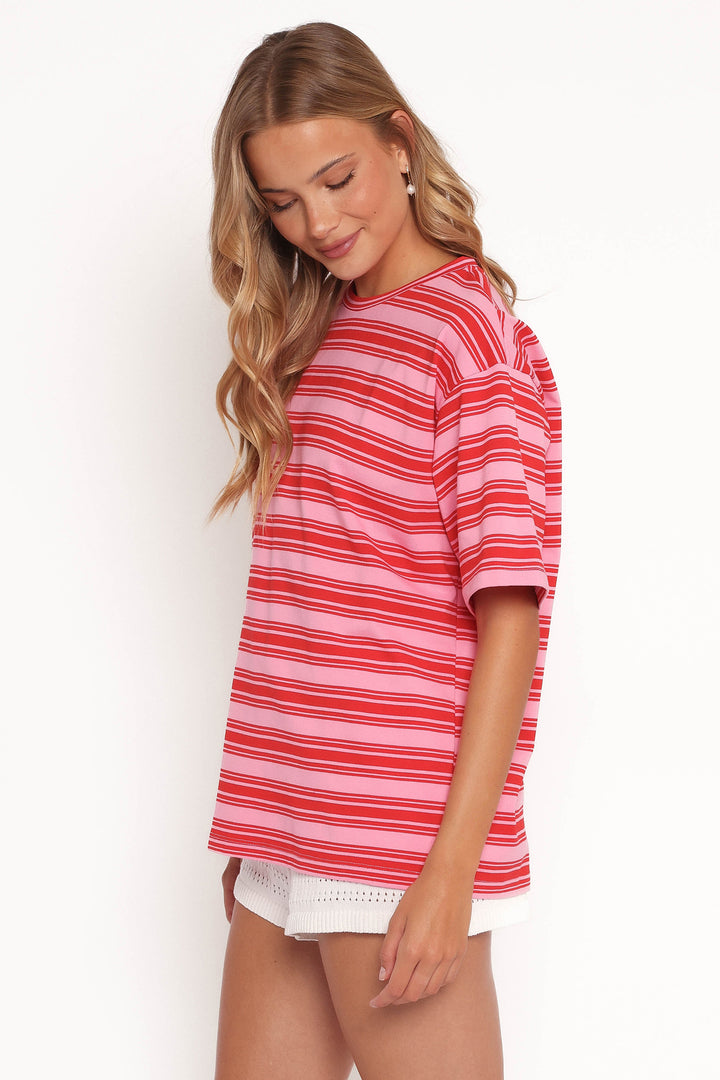 Collective Dress - Zestora Tee - Pink Red fourth image