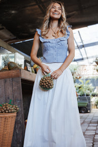 Zoey Maxi Skirt - White