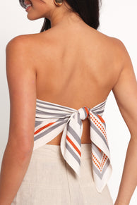 Zora Scarf - Cream/Orange