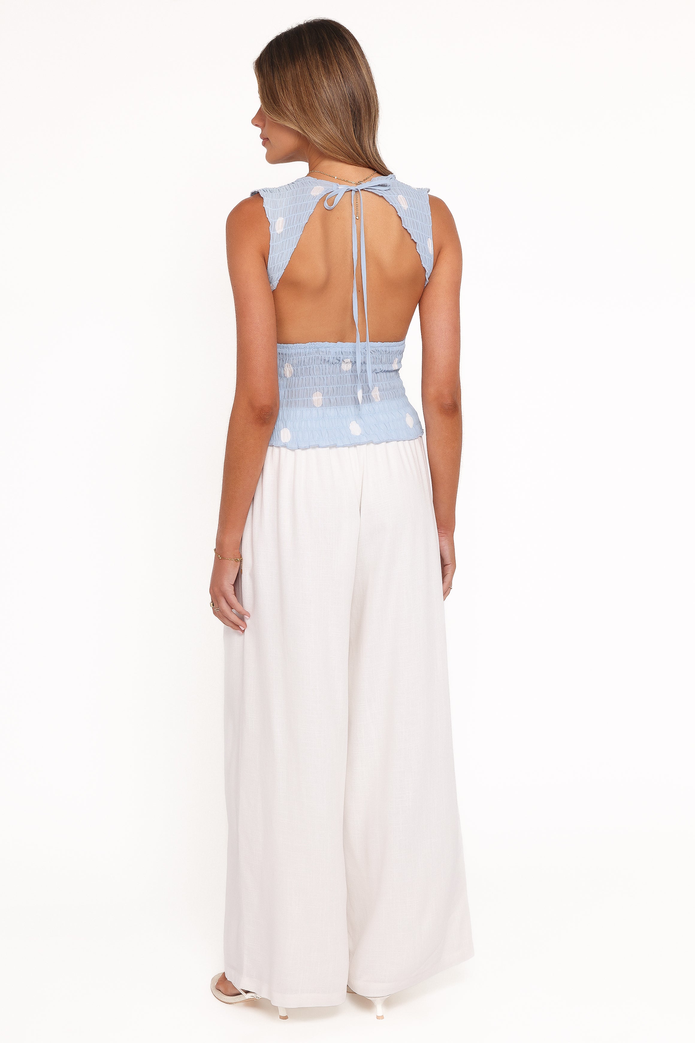 Elowen Wide Leg Pants - White