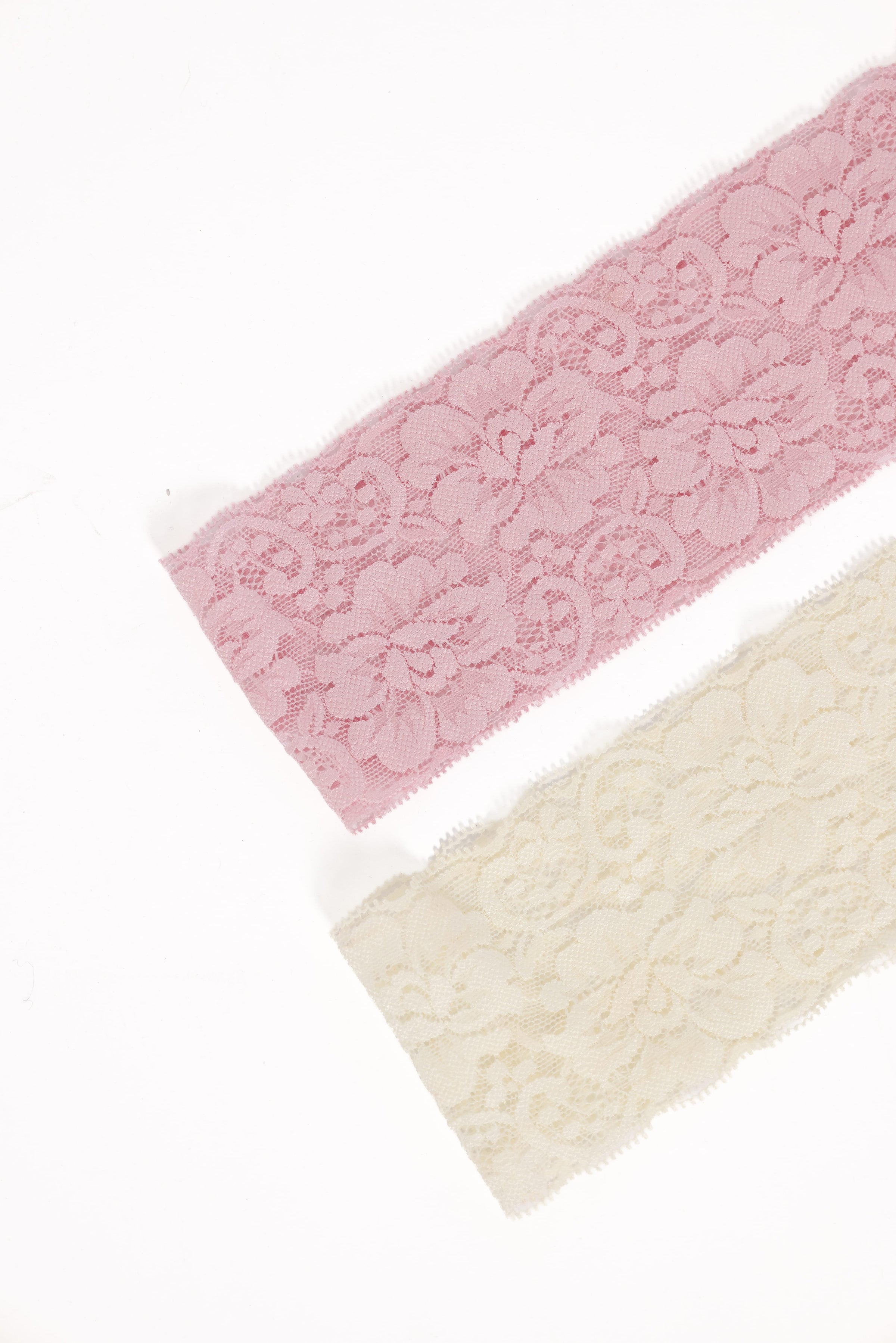ACCESSORIES Brandi Lace Headband Set - Pink Cream