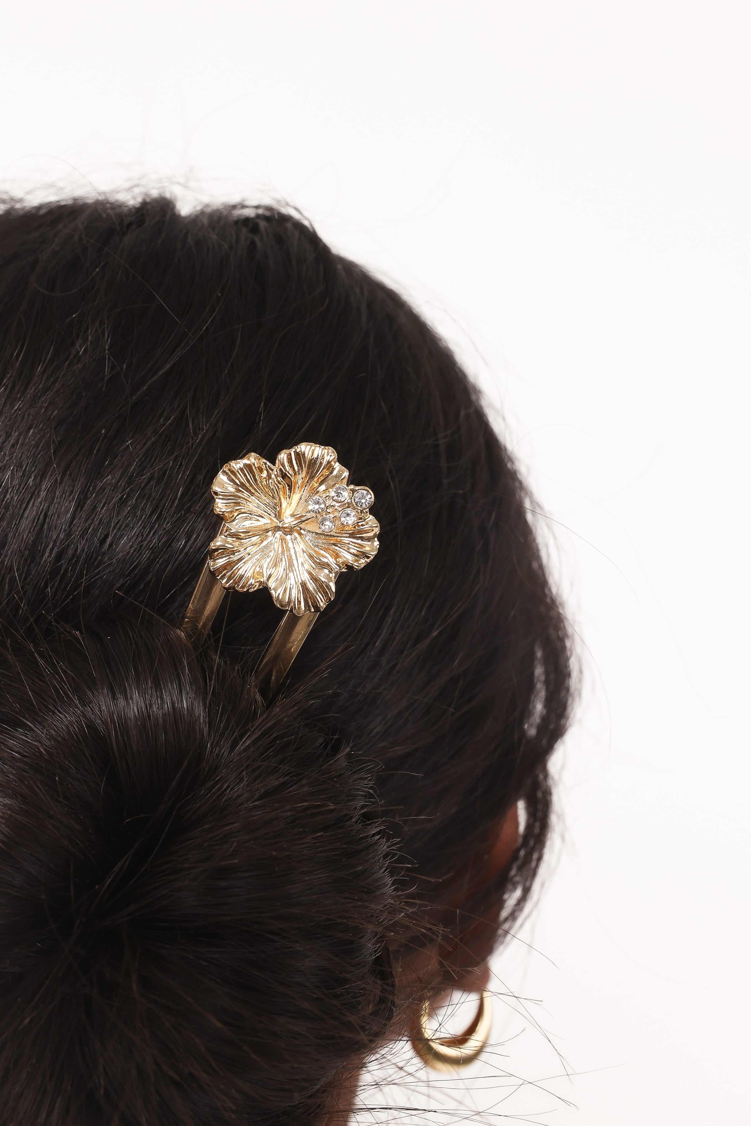 ACCESSORIES Callie Flower Hair Pin - Gold