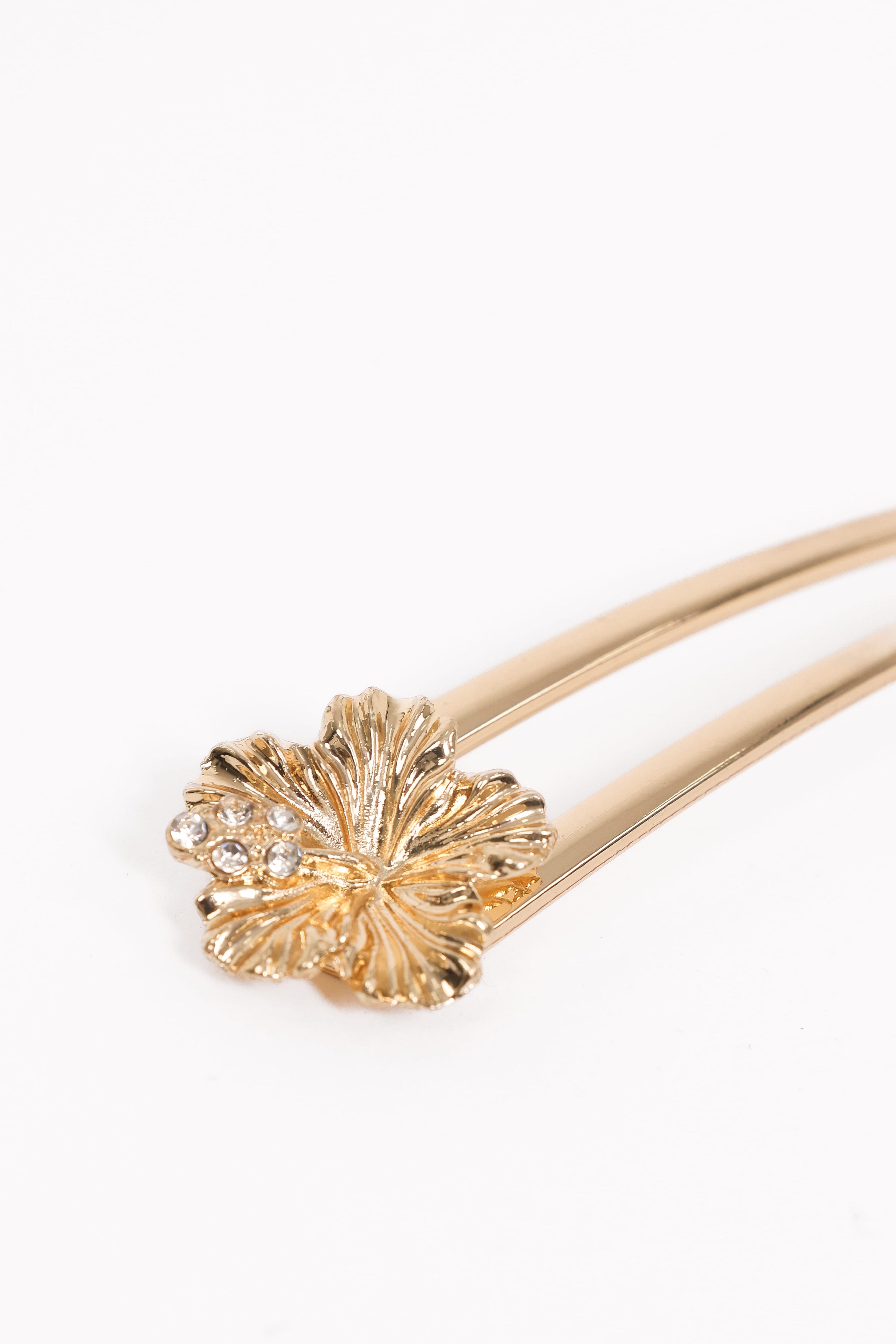 ACCESSORIES Callie Flower Hair Pin - Gold