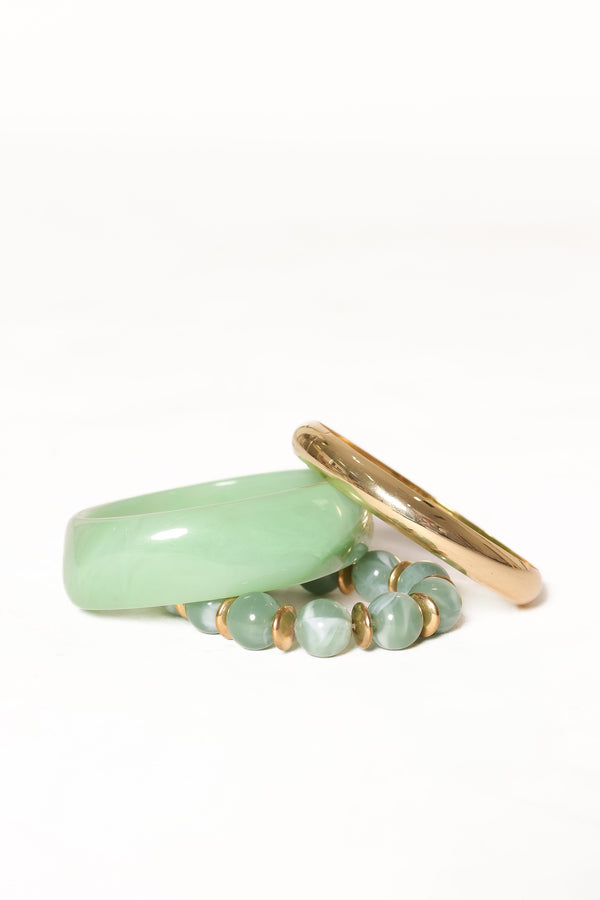 ACCESSORIES Cassidy Bangle Set - Green