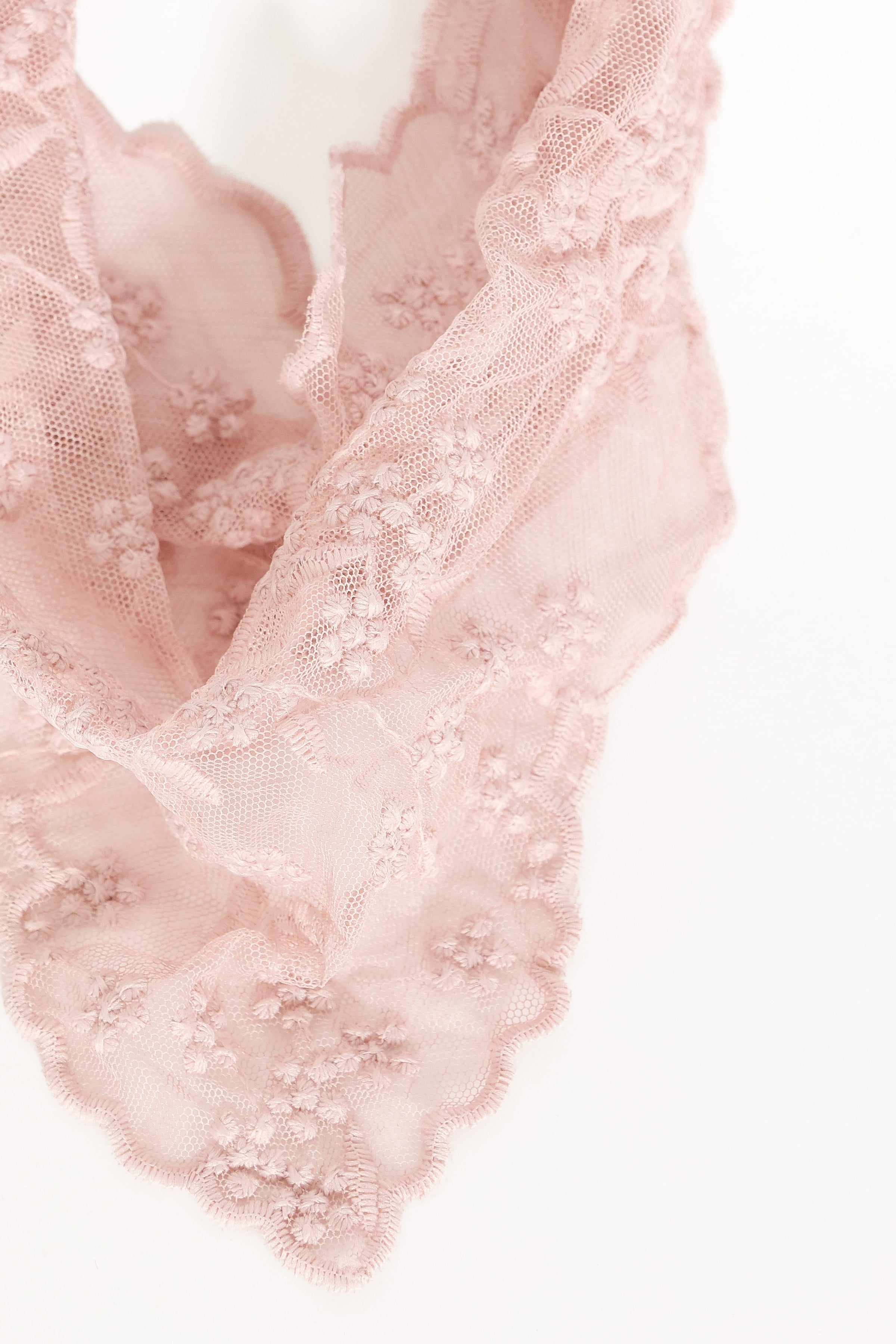 ACCESSORIES Evelyn Lace Head Scarf - Mauve