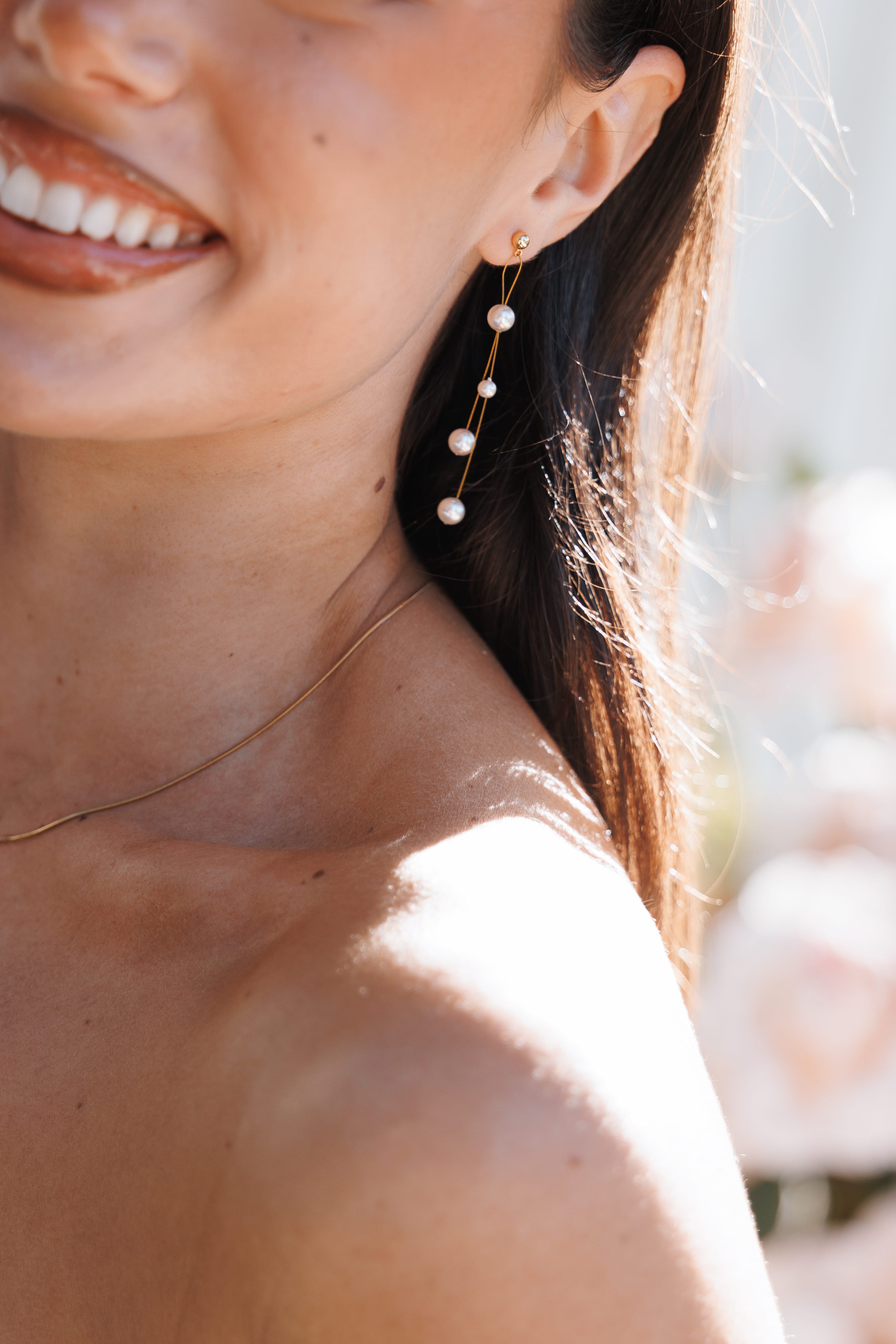 ACCESSORIES Isabelle Drop Earrings - Gold Pearl