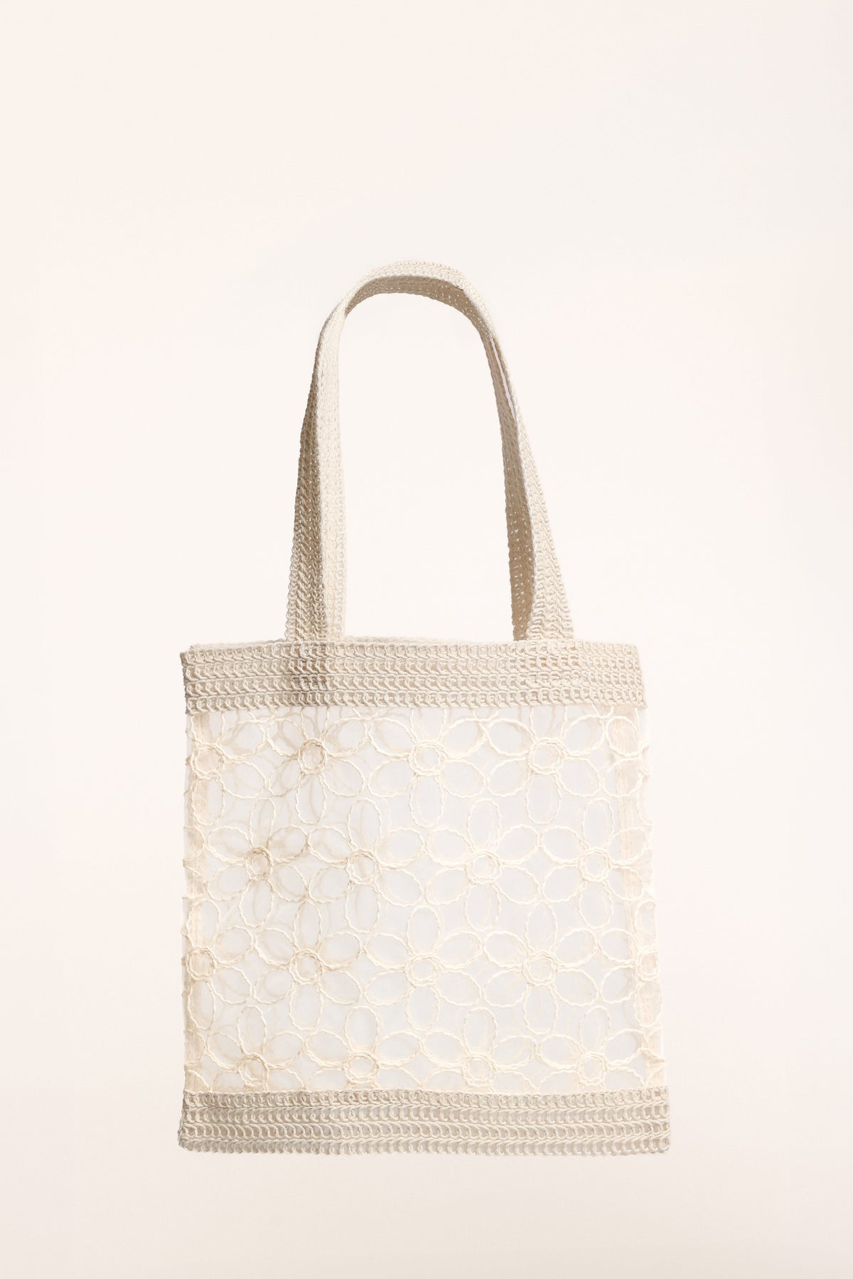 ACCESSORIES Jasmine Floral Beach Bag - Cream