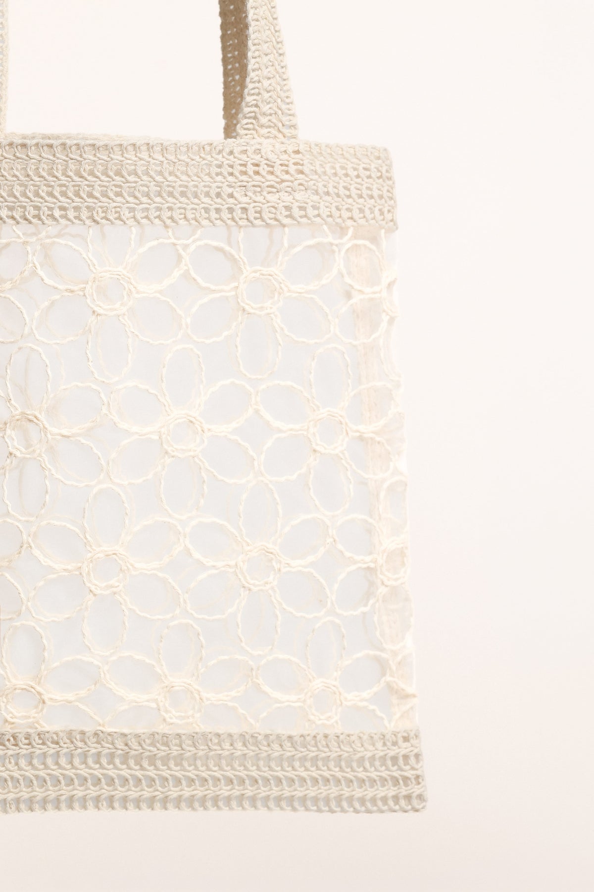 ACCESSORIES Jasmine Floral Beach Bag - Cream