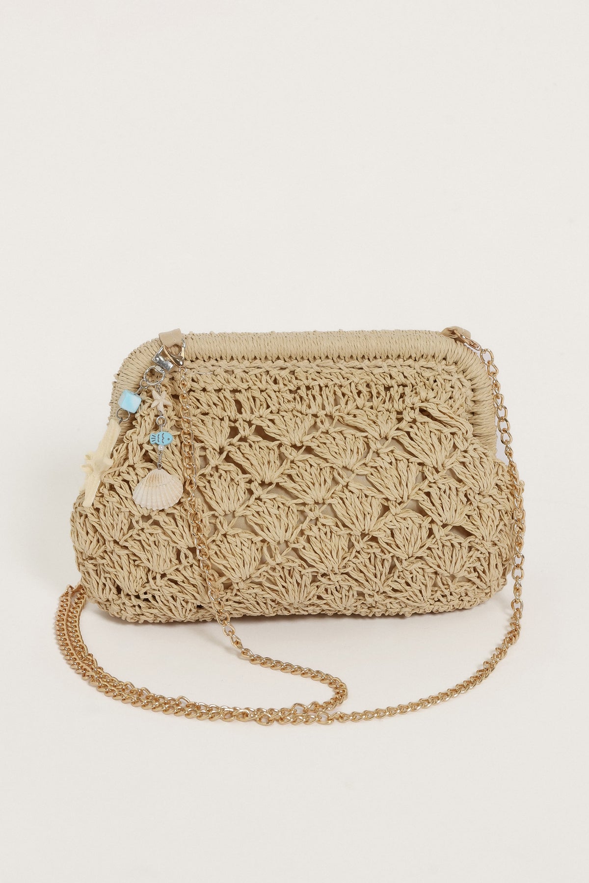 ACCESSORIES Kelsey Seashell Clutch Bag - Cream
