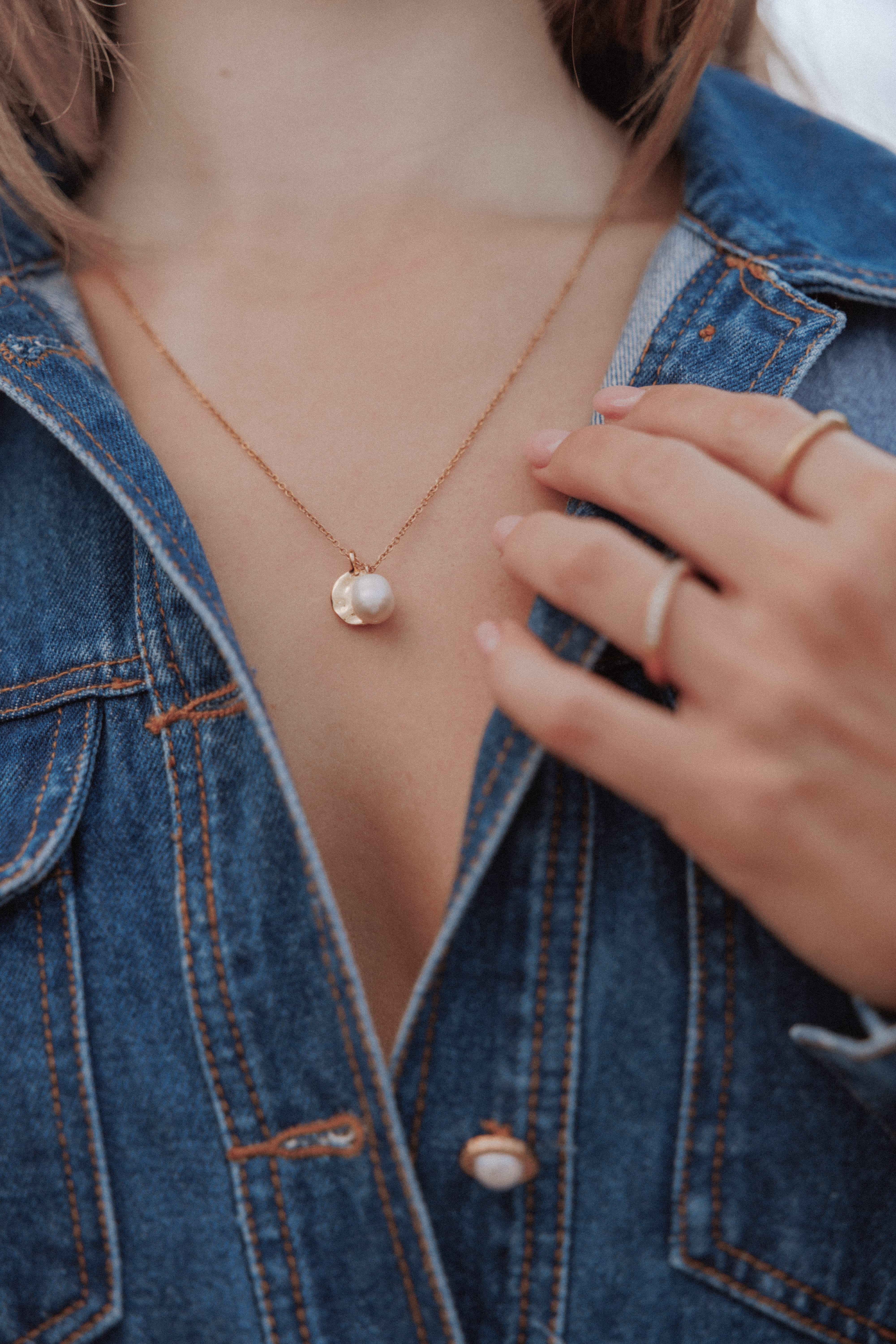 ACCESSORIES Lavinia Necklace - Gold/Pearl