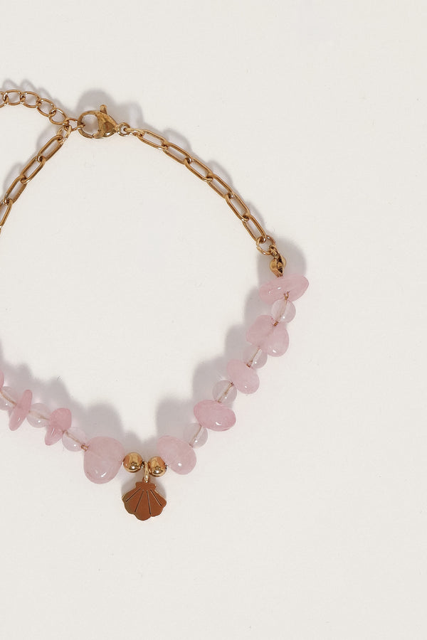 ACCESSORIES Luella Seashell Beaded Bracelet - Pink