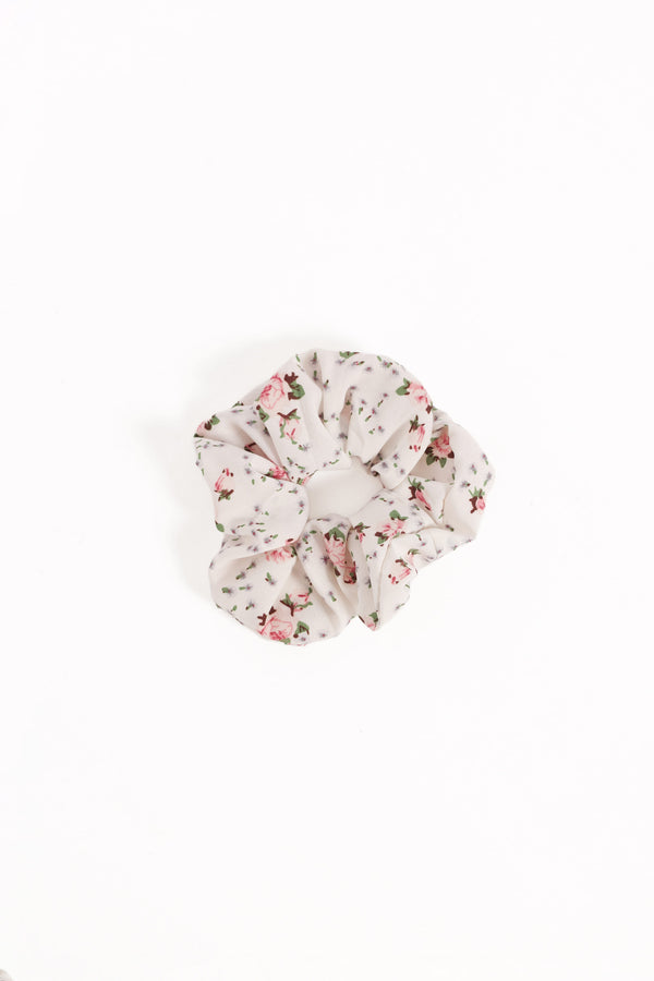 ACCESSORIES Lulu Scrunchie - White Floral