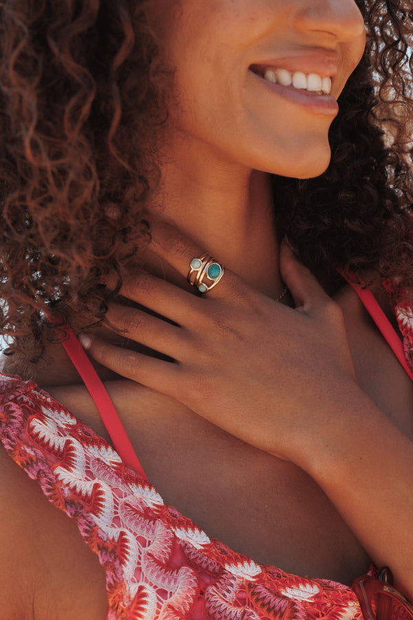 ACCESSORIES Mariella Ring - Gold Teal