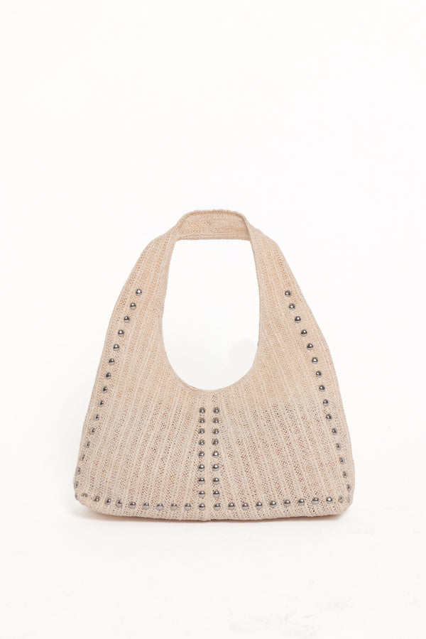ACCESSORIES Melissa Studded Tote - Cream