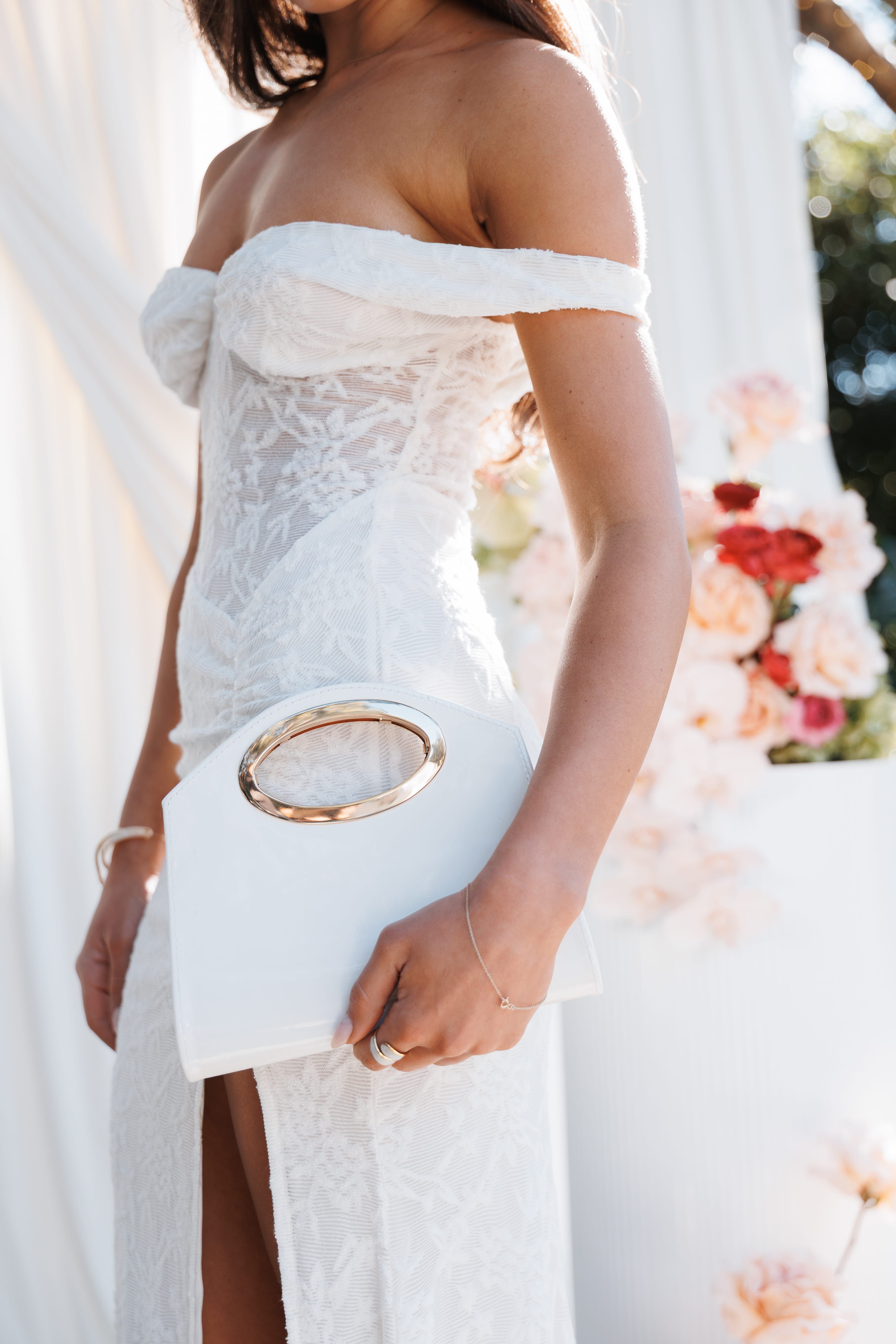 ACCESSORIES Narelle Clutch - White