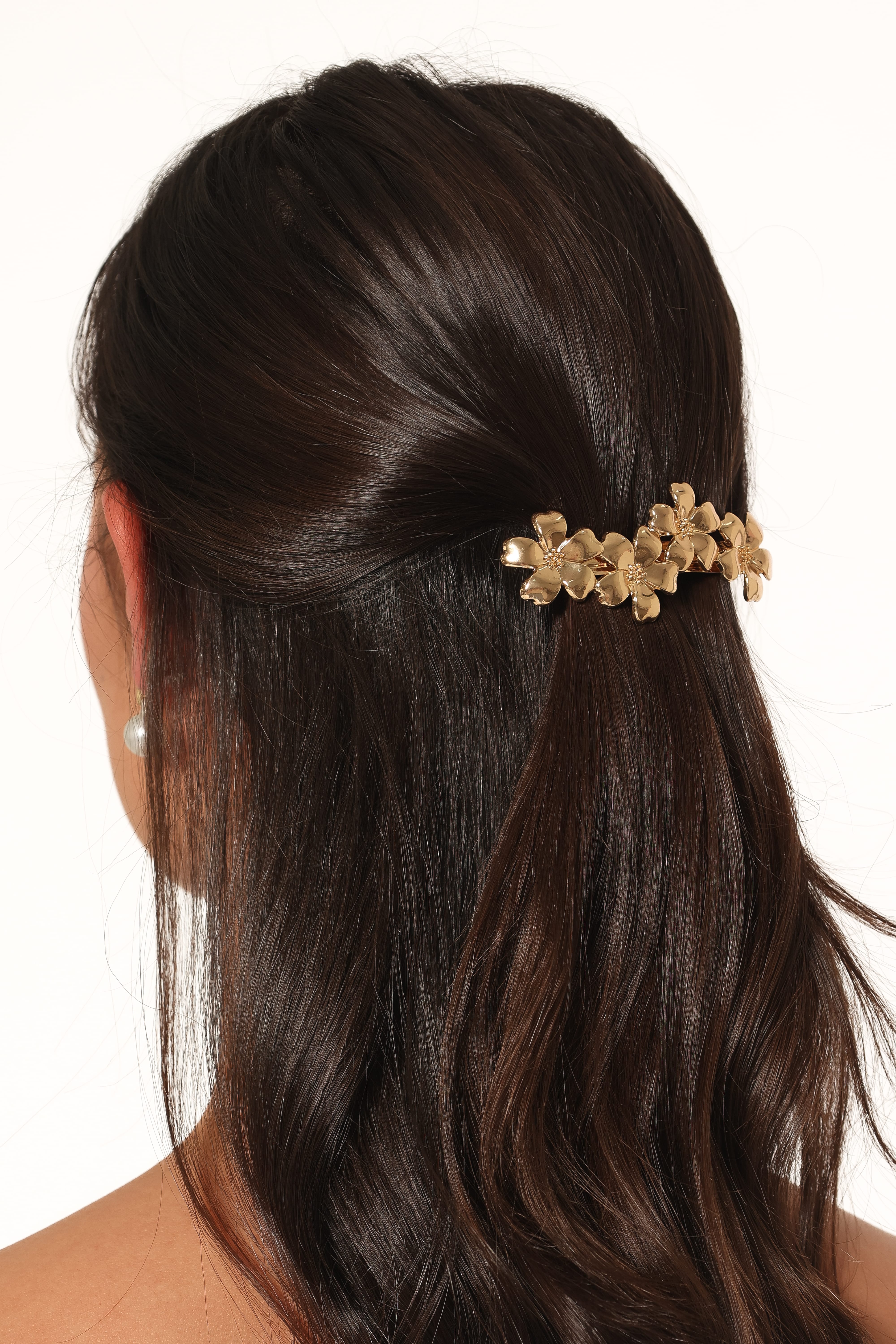 ACCESSORIES Primrose Floral Hair Clip - Gold