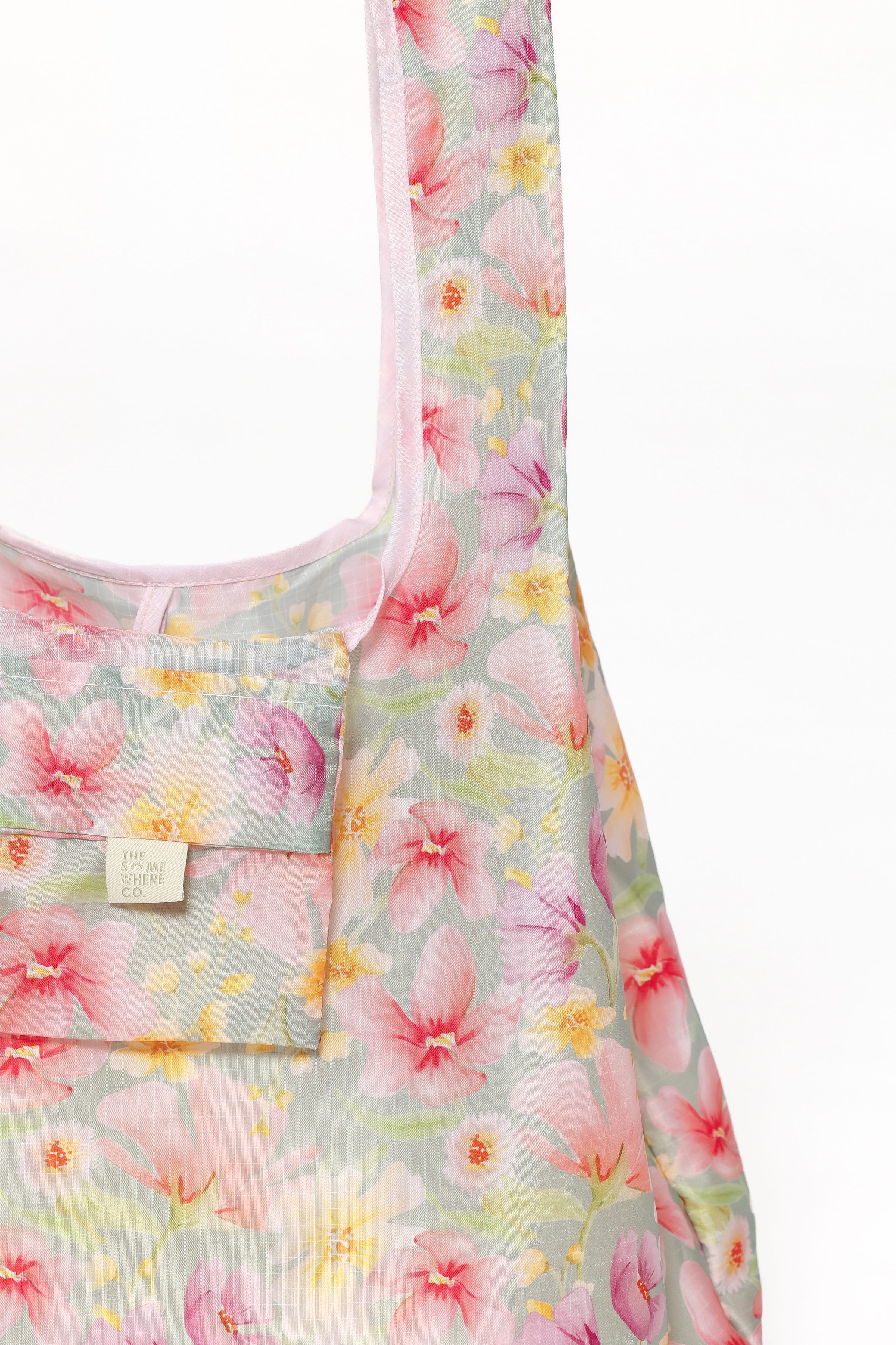 ACCESSORIES Reusable Shopping Bag - Sage Wildflowers