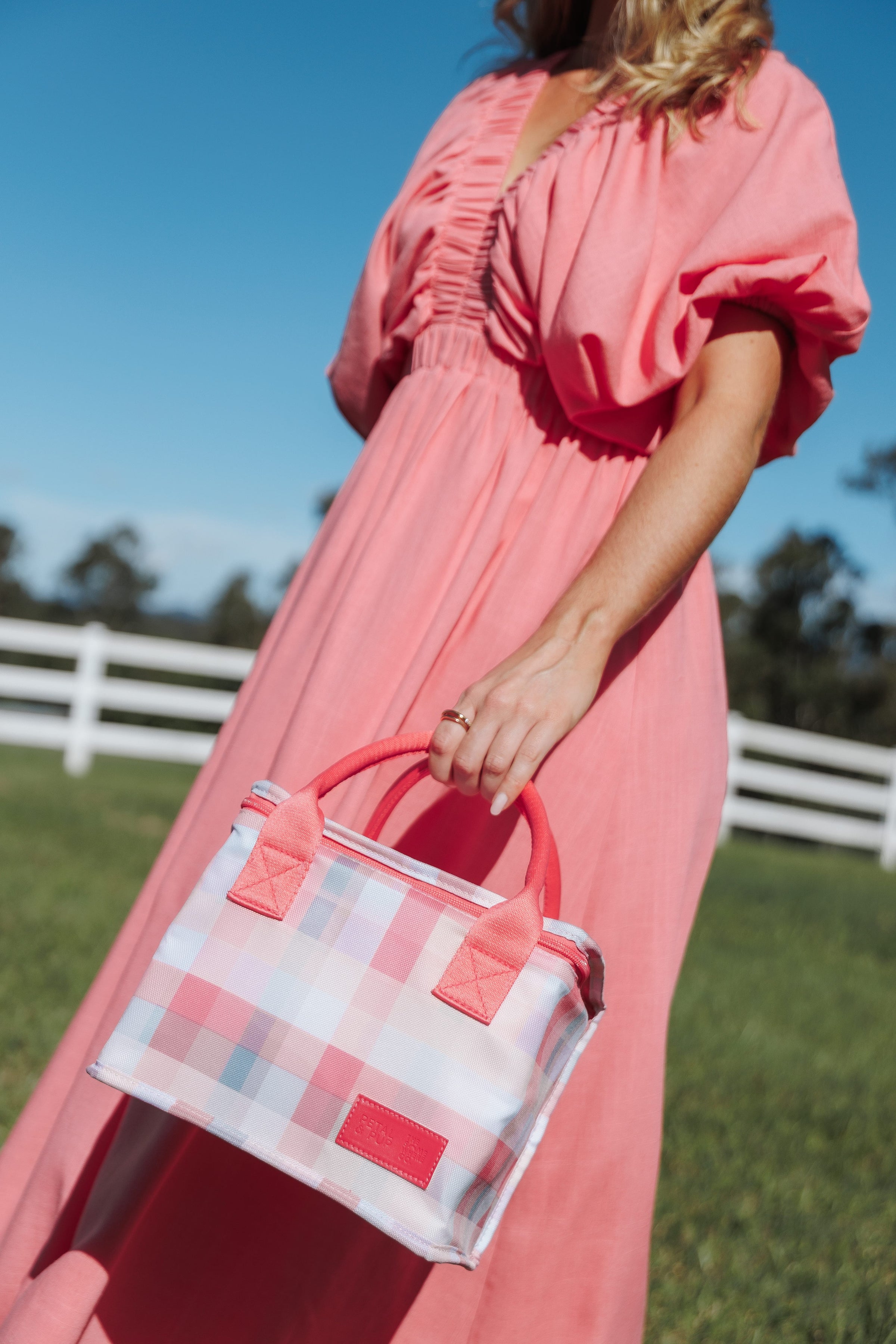 ACCESSORIES The Graze Lunch Bag - Pink Picnic Plaid