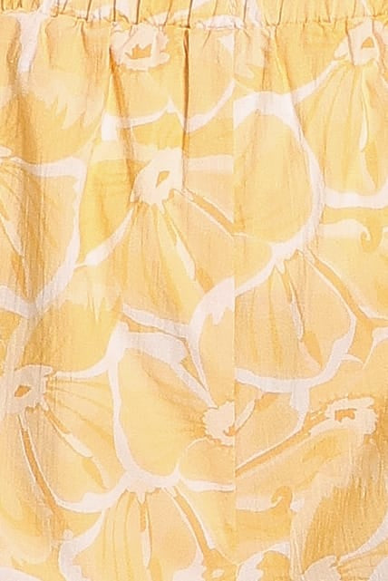 BOTTOMS Aaliyah Cotton Shorts - Yellow Floral
