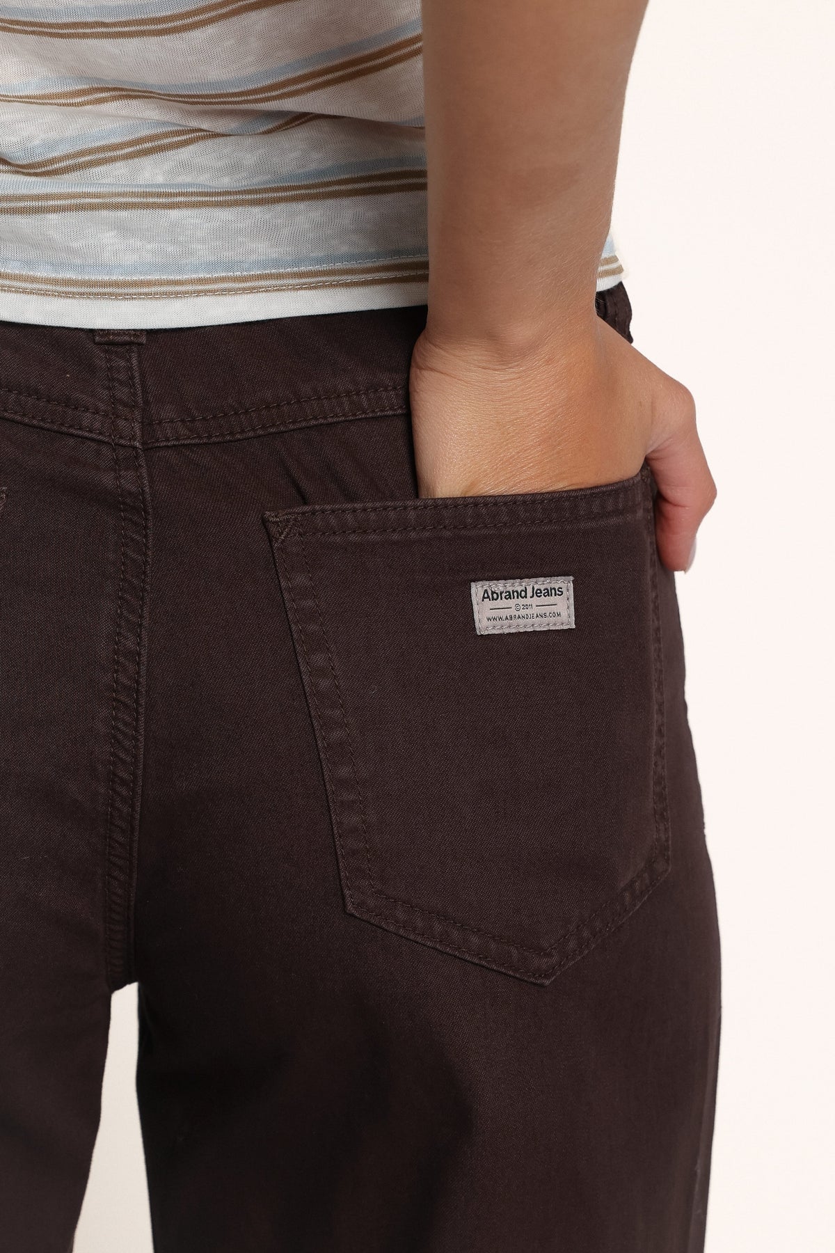 BOTTOMS Abrand 95 Baggy Drill Jeans - Chocolate