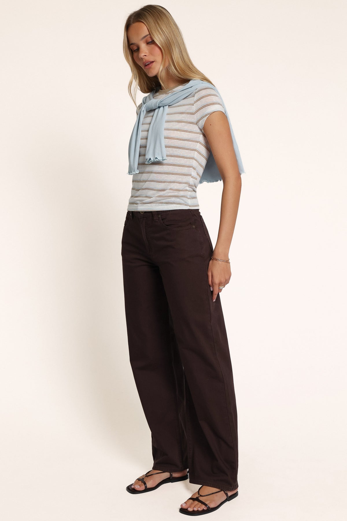 BOTTOMS Abrand 95 Baggy Drill Jeans - Chocolate
