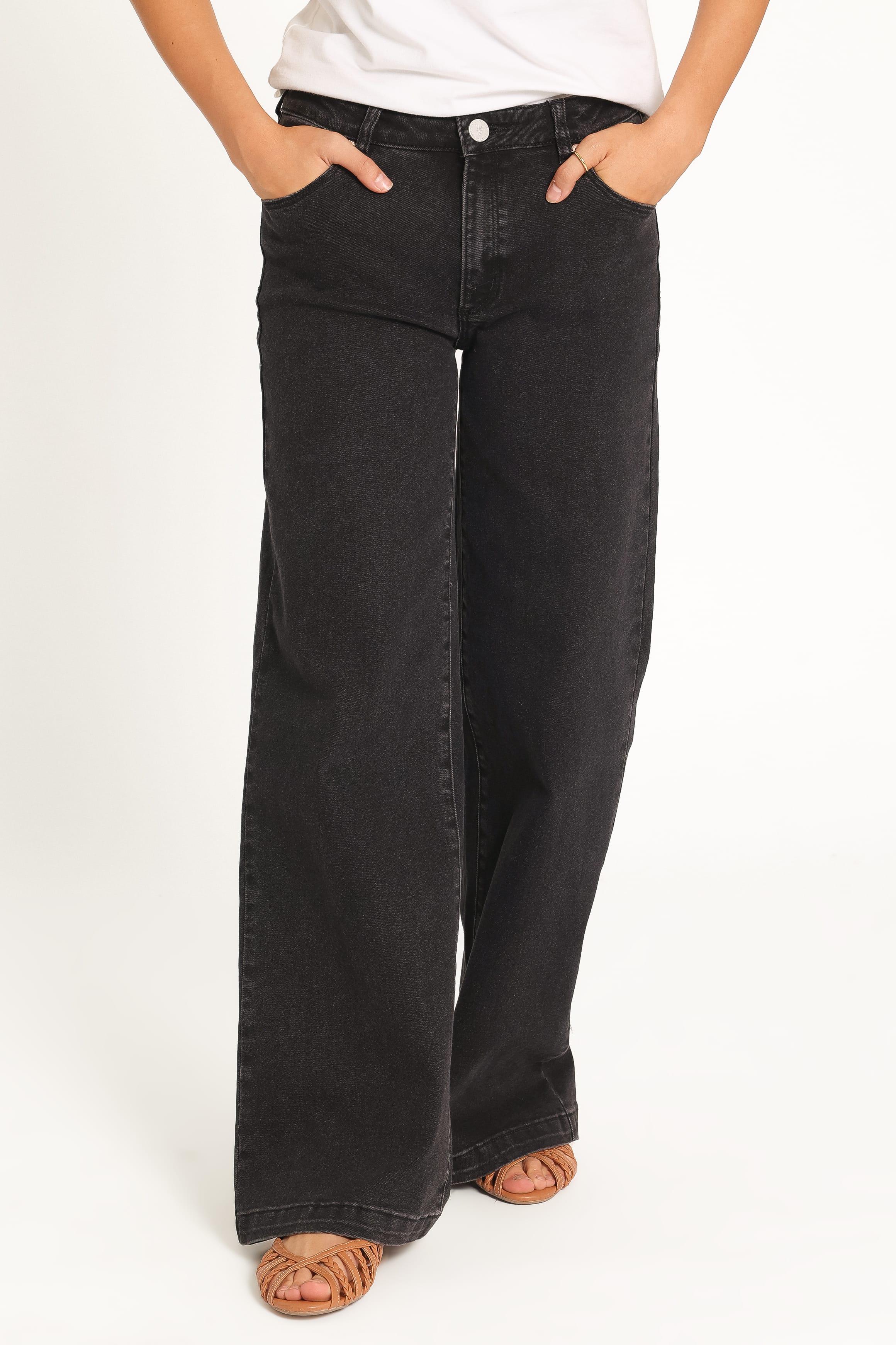 BOTTOMS Abrand 95 Wide Leg Jeans - Brie