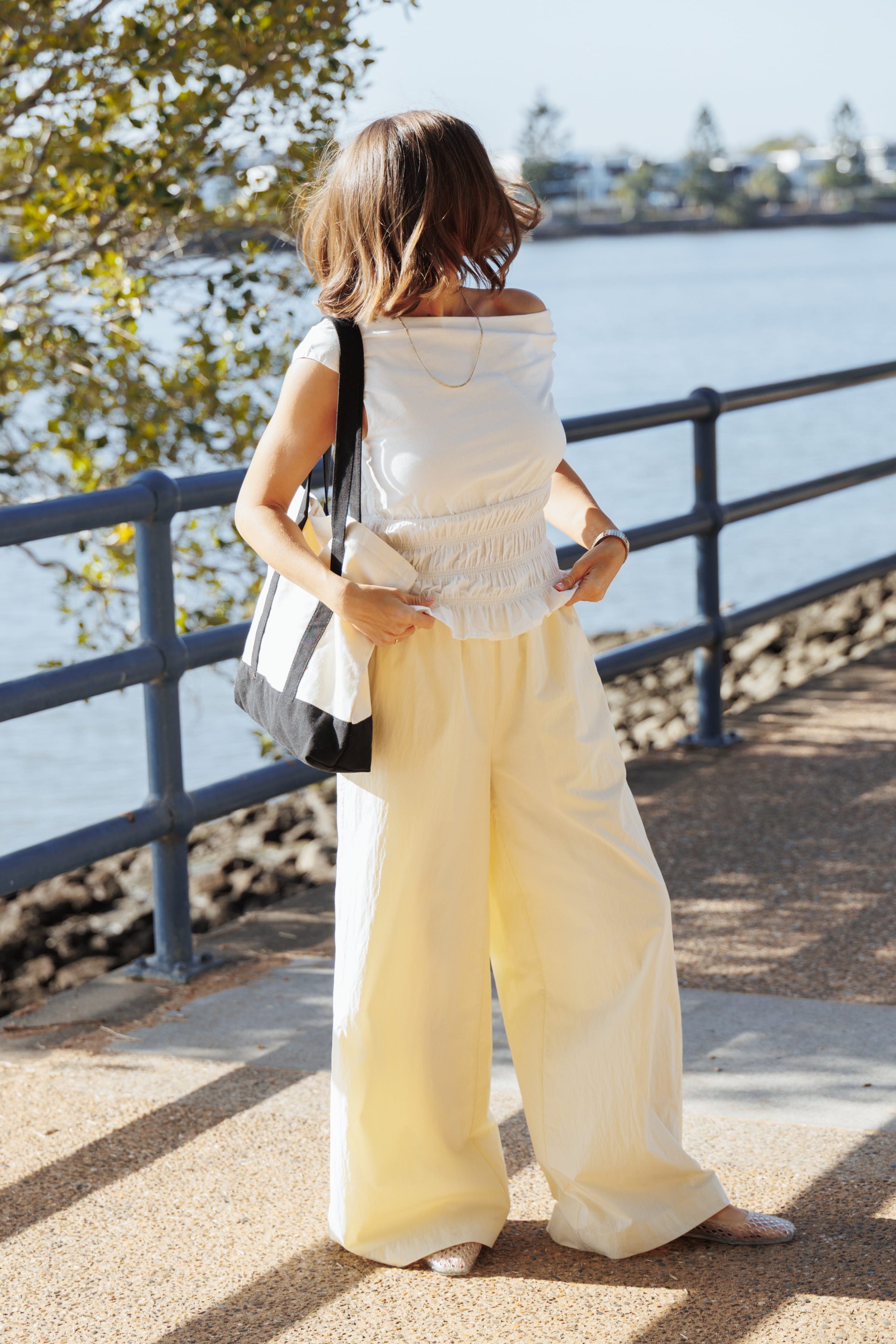 BOTTOMS Adam Wide Leg Pant - Pale Yellow
