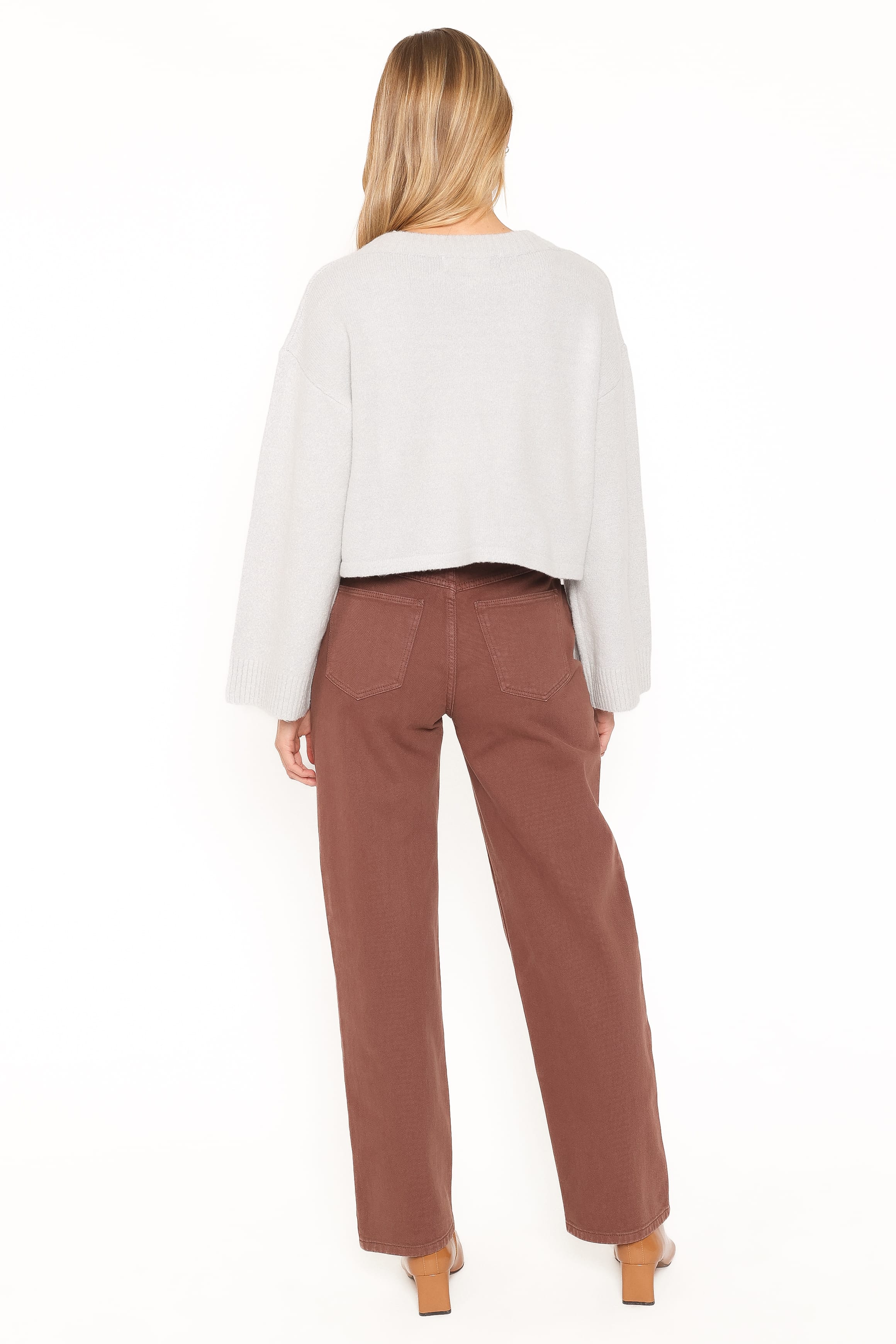 BOTTOMS Ailis Wide Leg Jean - Chocolate