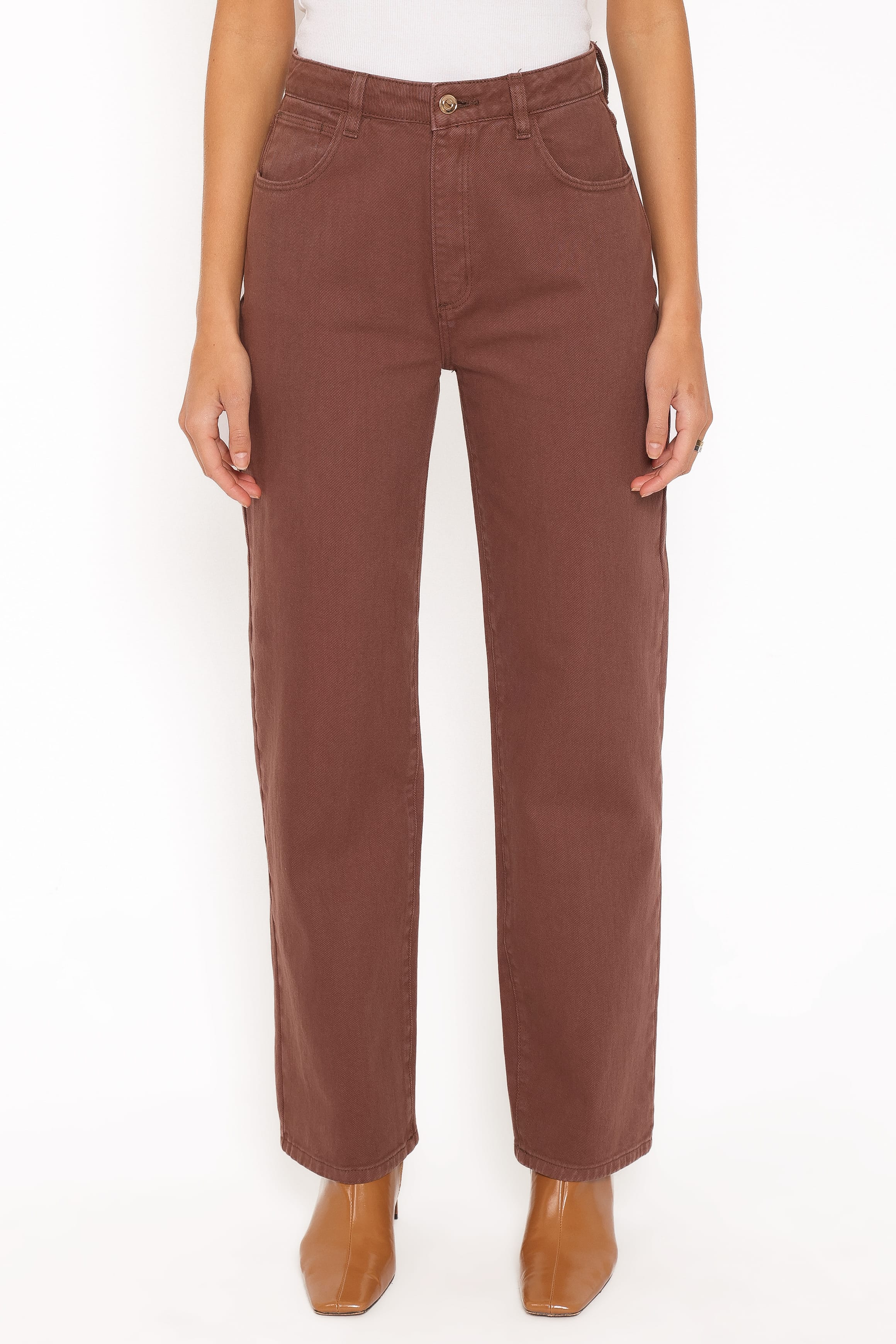 BOTTOMS Ailis Wide Leg Jean - Chocolate