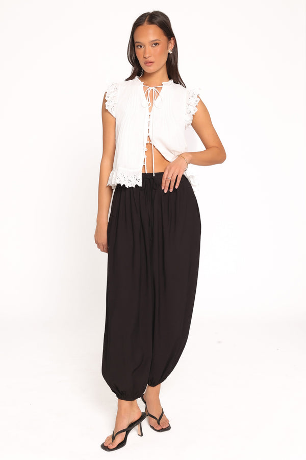 BOTTOMS Ayvah Balloon Hem Pants - Black