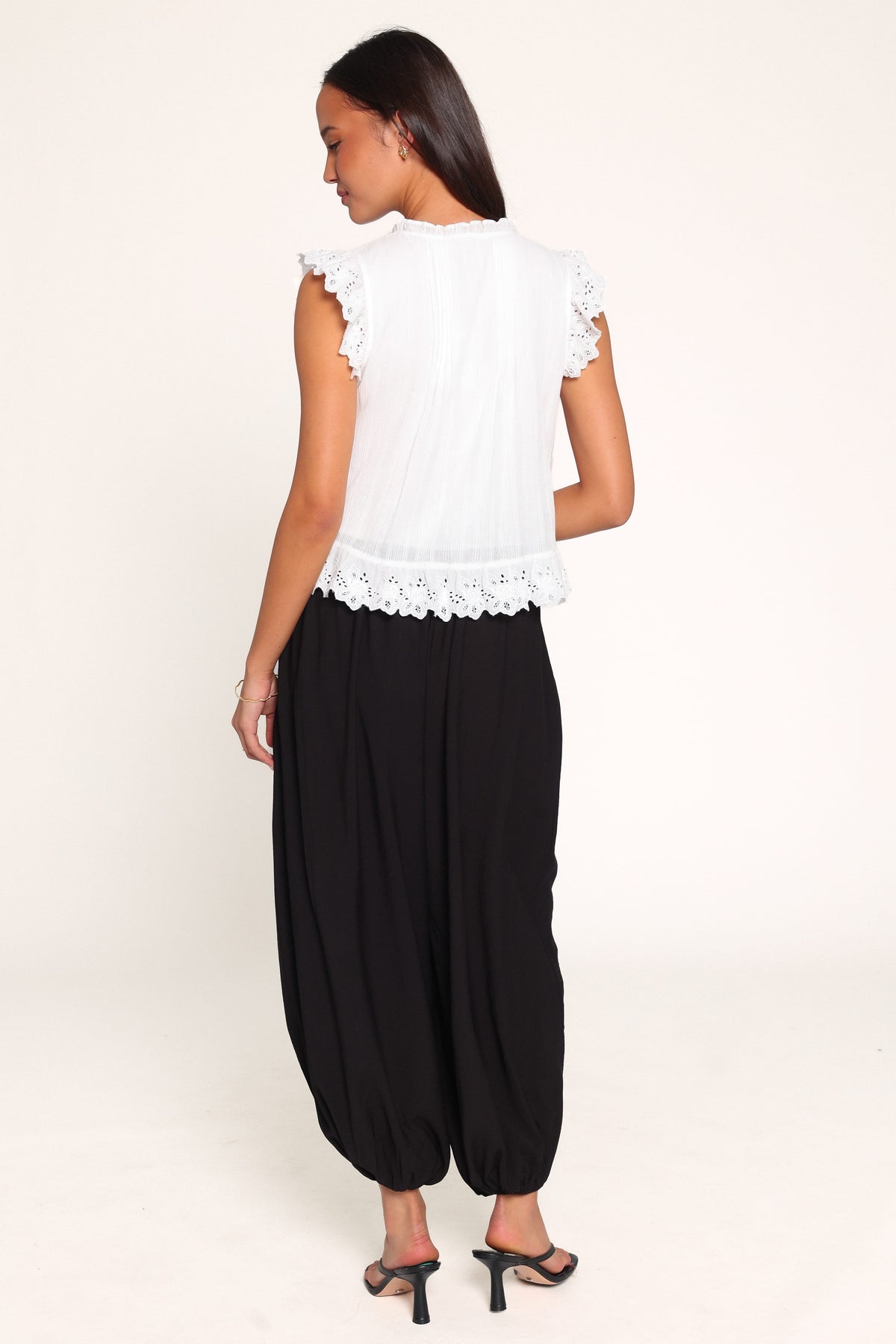 BOTTOMS Ayvah Balloon Hem Pants - Black