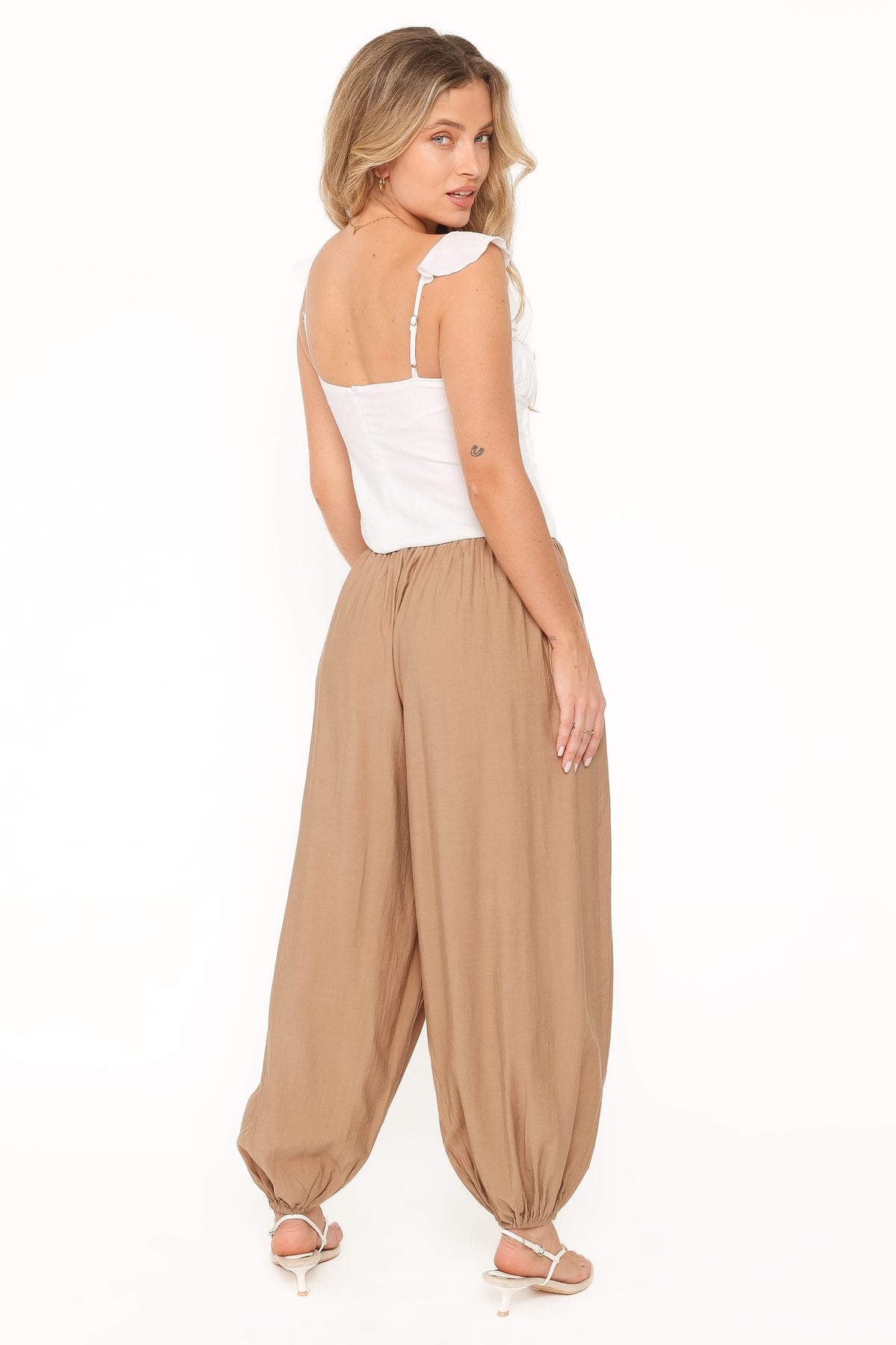 BOTTOMS Ayvah Balloon Hem Pants - Camel
