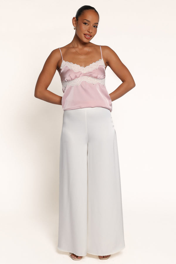 BOTTOMS Charmer Wide Leg Pant - Ivory
